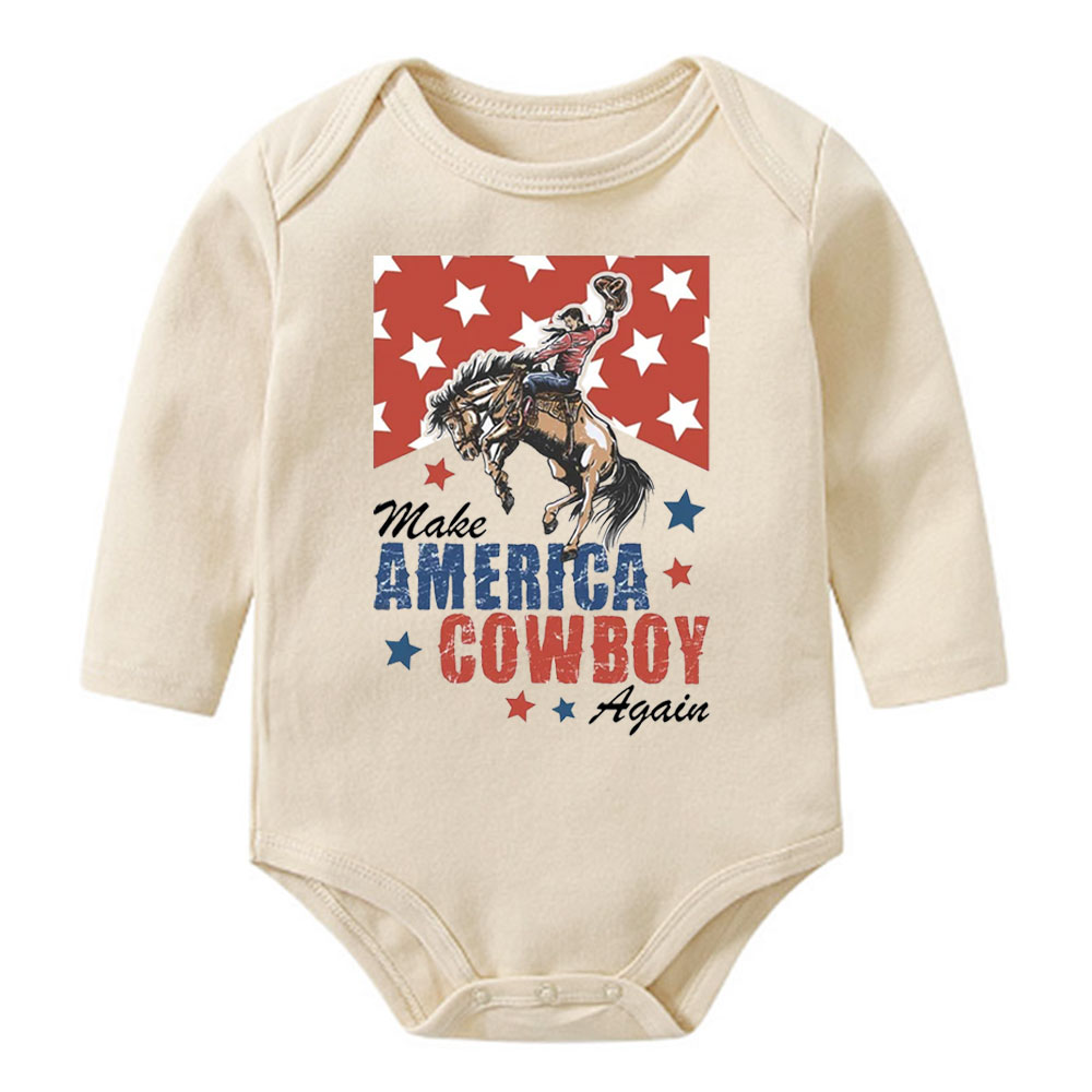 [Baby Onesie & Kids Tee] Make America Cowboy Again