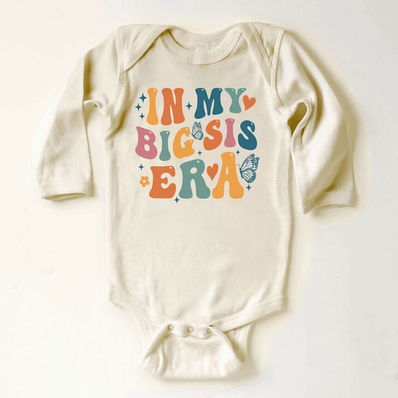 Retro Big Sister Shirt - In My Big Sis Era Toddler Onesie