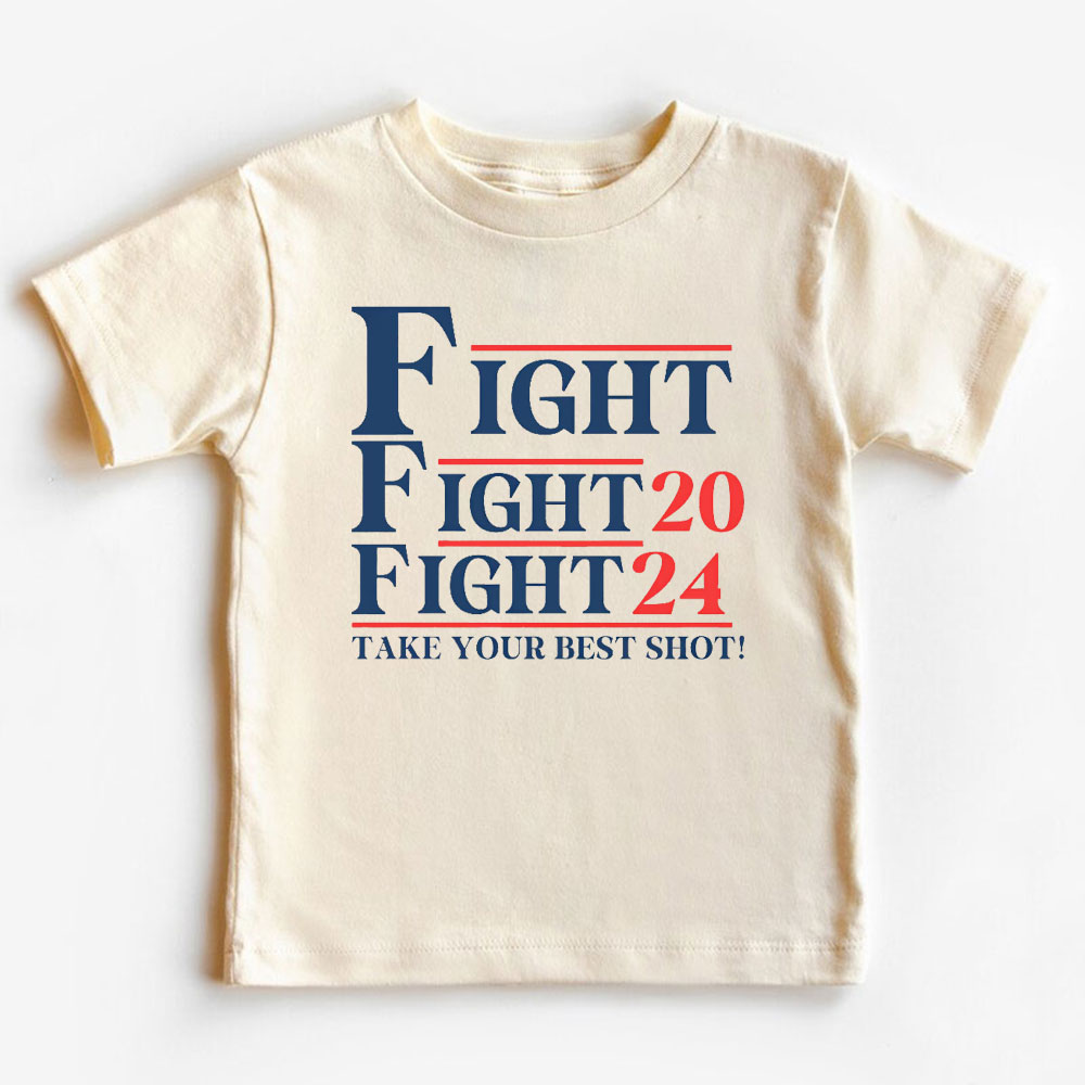 [Baby Onesie & Kids Tee] Trump Fight 2024 Take Your Best Shot