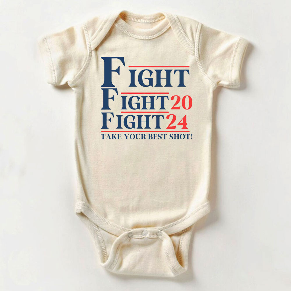 [Baby Onesie & Kids Tee] Trump Fight 2024 Take Your Best Shot