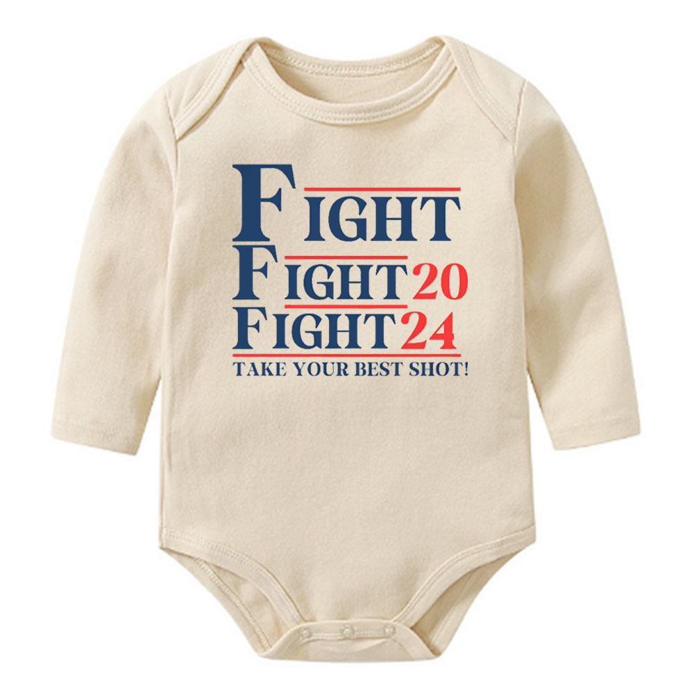 [Baby Onesie & Kids Tee] Trump Fight 2024 Take Your Best Shot
