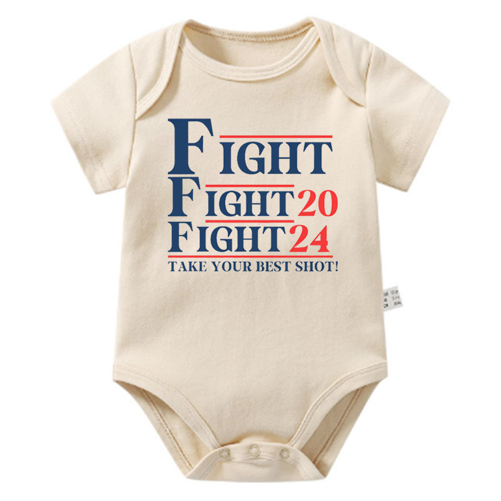 [Baby Onesie & Kids Tee] Trump Fight 2024 Take Your Best Shot