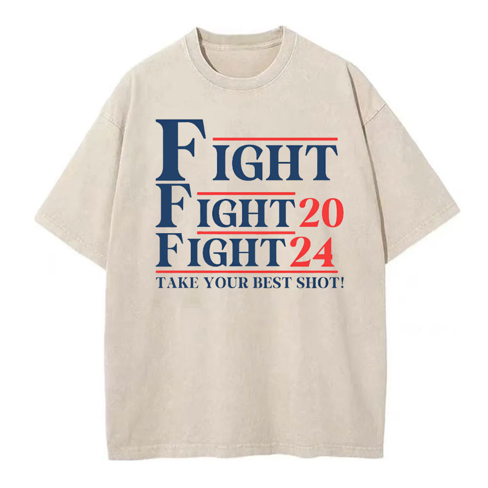 [Adults Tee] Trump Fight 2024 Take Your Best Shot