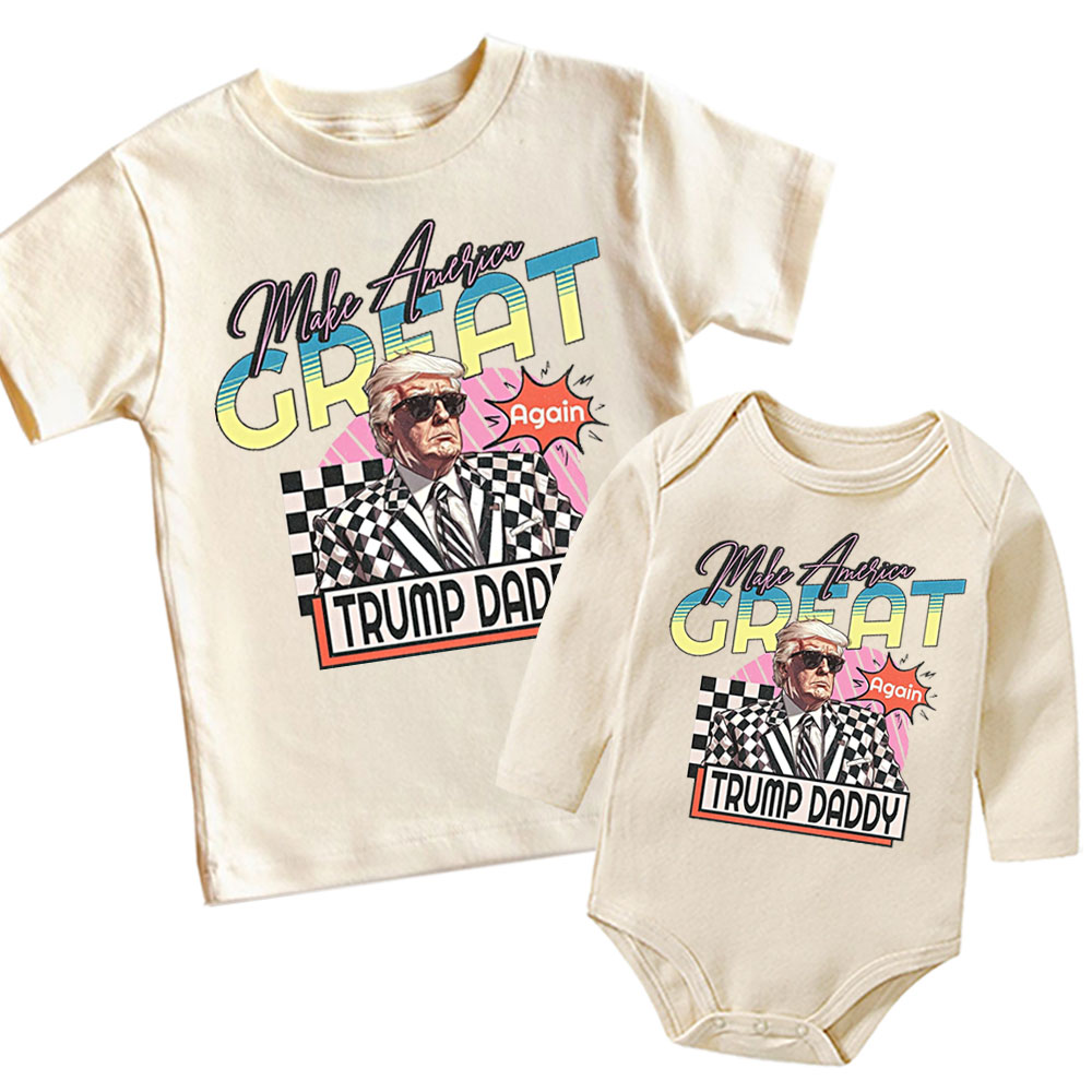[Baby Onesie & Kids Tee] Make America Great Trump Daddy 2024