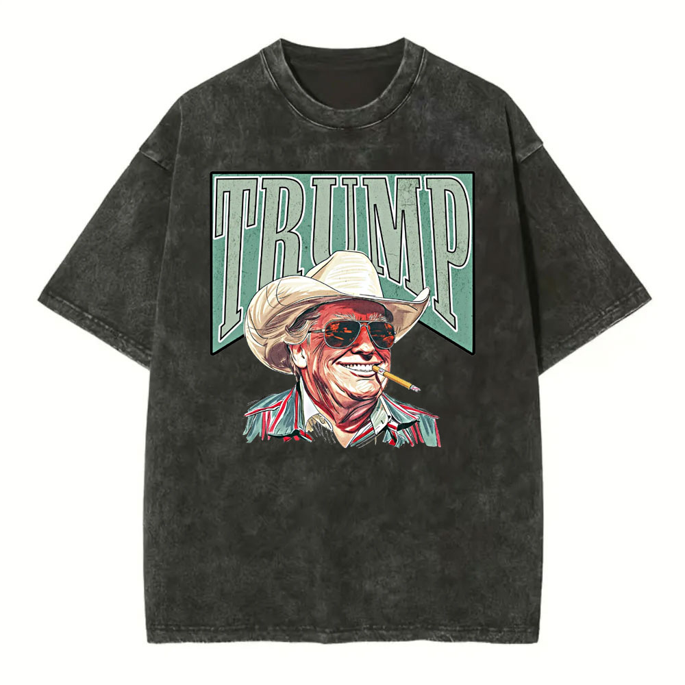 [Adults Tee] Trump Western Cowboy Make America Great