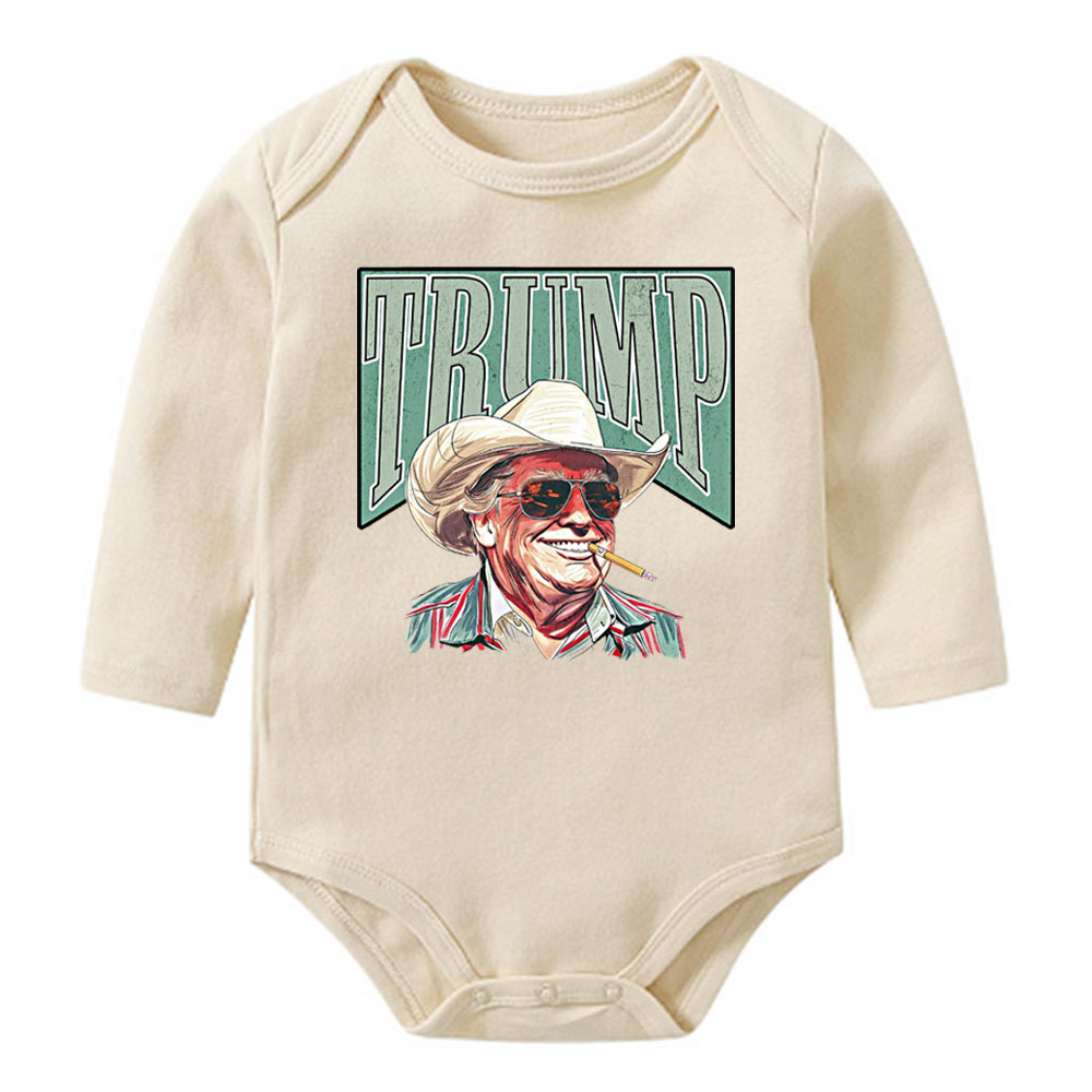 [Baby Onesie & Kids Tee] Trump Western Cowboy Make America Great