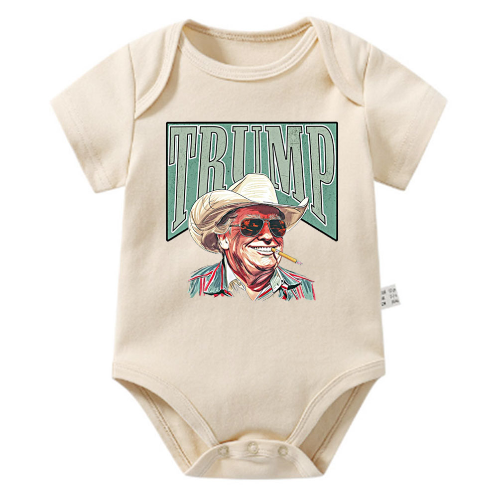 [Baby Onesie & Kids Tee] Trump Western Cowboy Make America Great