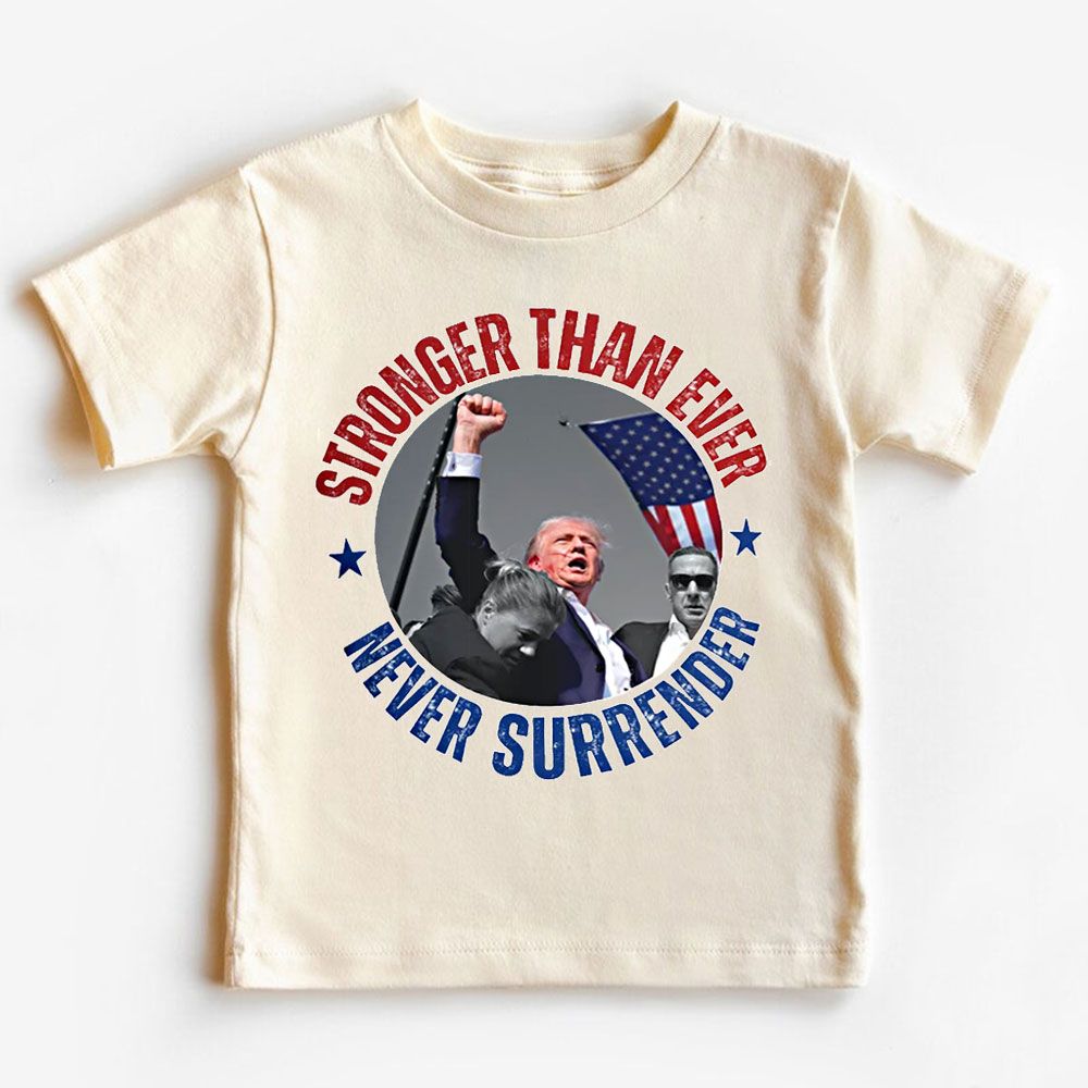 [Baby Onesie & Kids Tee] Never Surrender, Trump 2024 Butler Rally