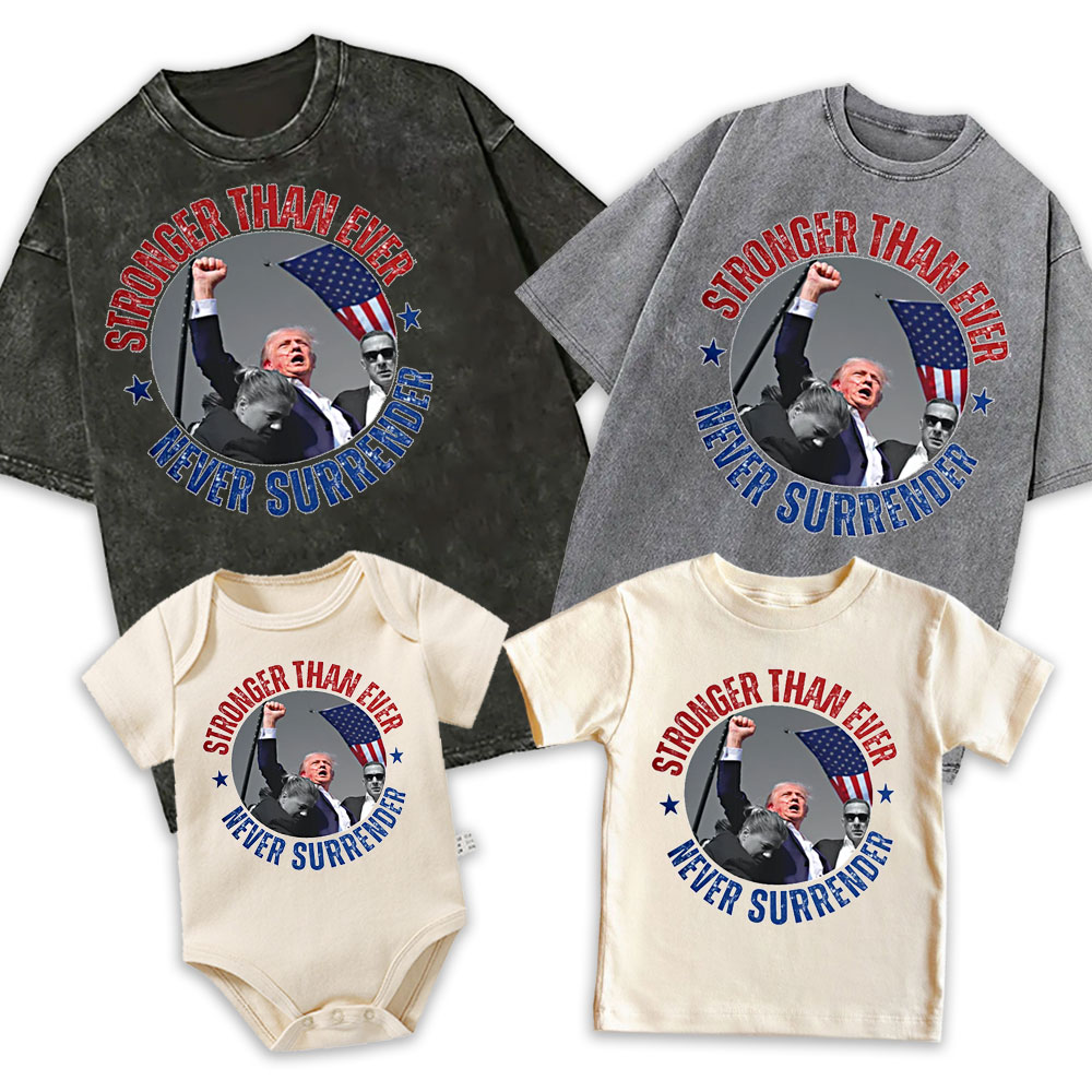 [Adults Tee] Never Surrender, Trump 2024 Butler Rally