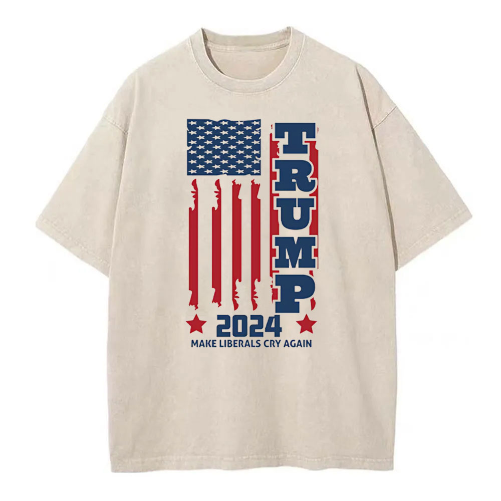 [Adults Tee] US Flag 2024 Trump Family Shirt