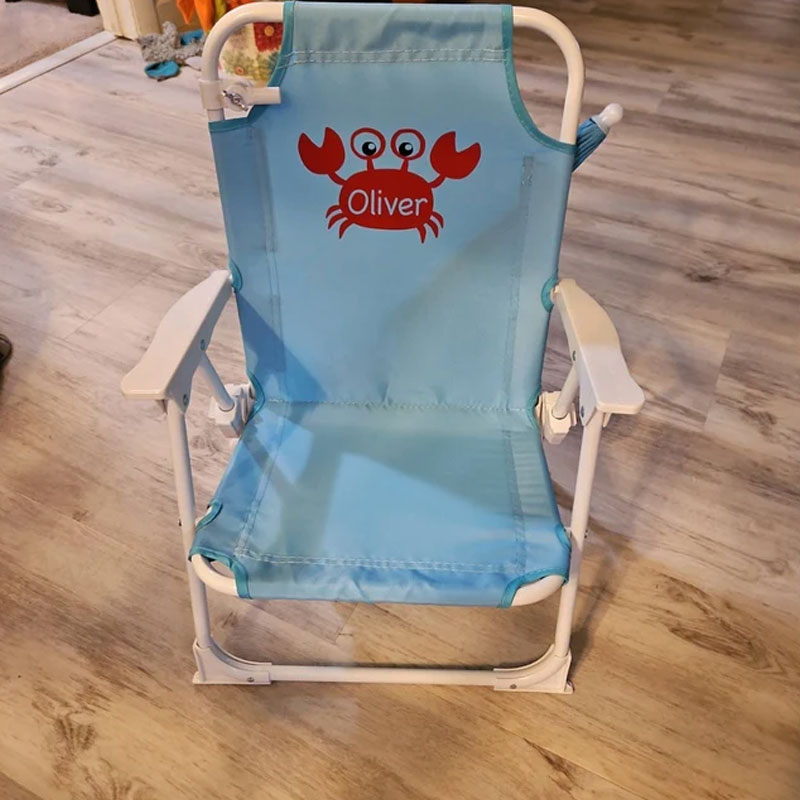 Personalized Toddlers Folding Beach Chair and Umbrella Set with 17 Designs