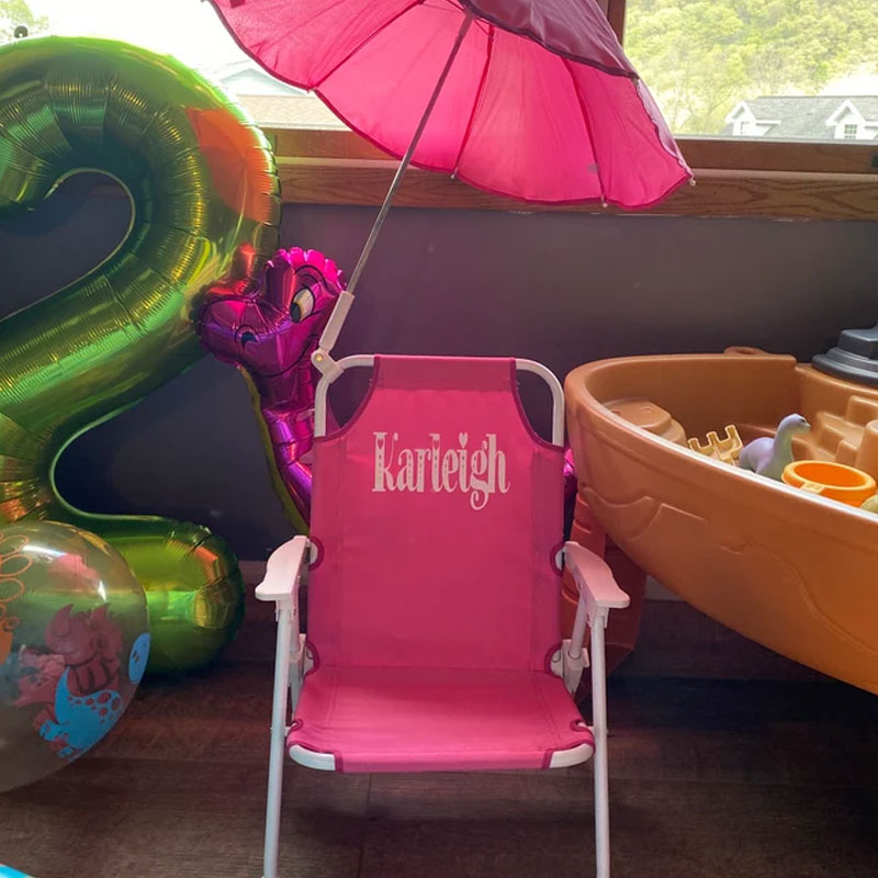 Personalized Toddler Beach Chair and Umbrella Set
