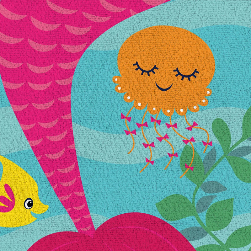 Personalized Mermaid Beach Towel - Gift For Girls