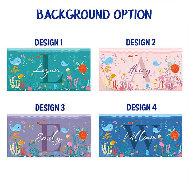 Personalized Pool Towel with Your Name, Custom Kids Beach Towels