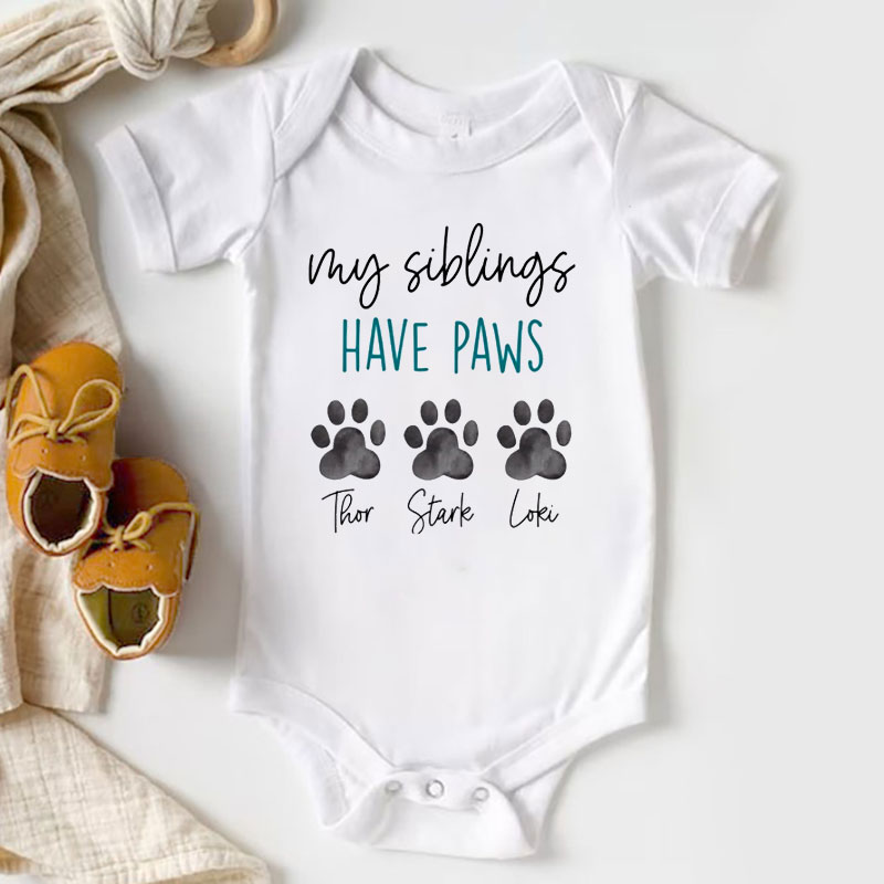 Personalized Dog Onesie, My Siblings Have Paws