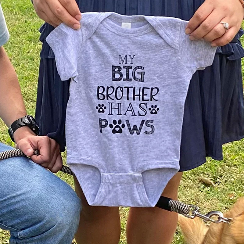 Funny Dog Baby Onesie, My Big Brother Has Paws