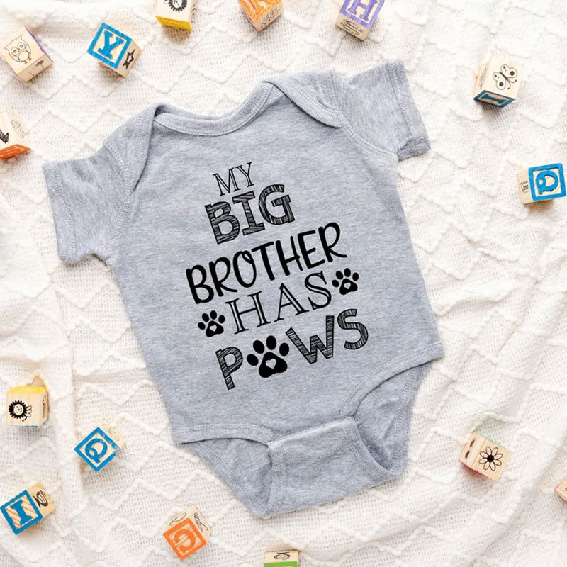 Funny Dog Baby Onesie, My Big Brother Has Paws
