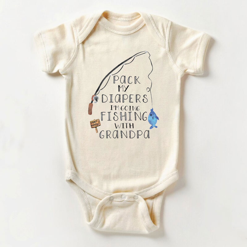 Grandpa's Fishing Buddy, Baby Shower Onesie