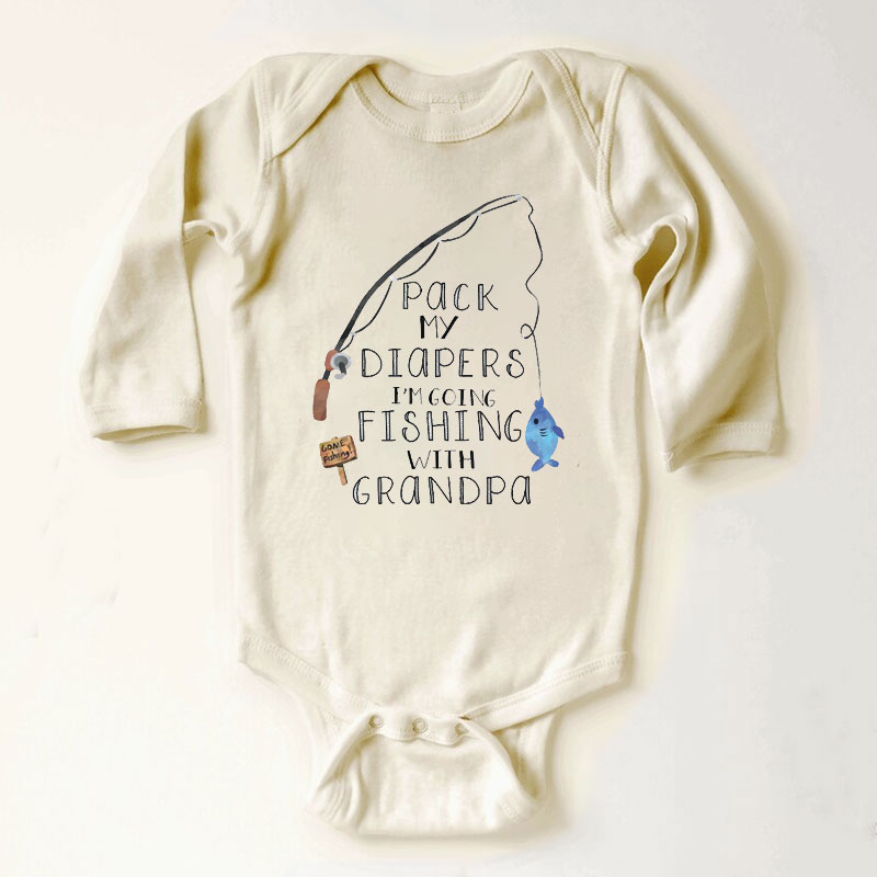 Grandpa's Fishing Buddy, Baby Shower Onesie