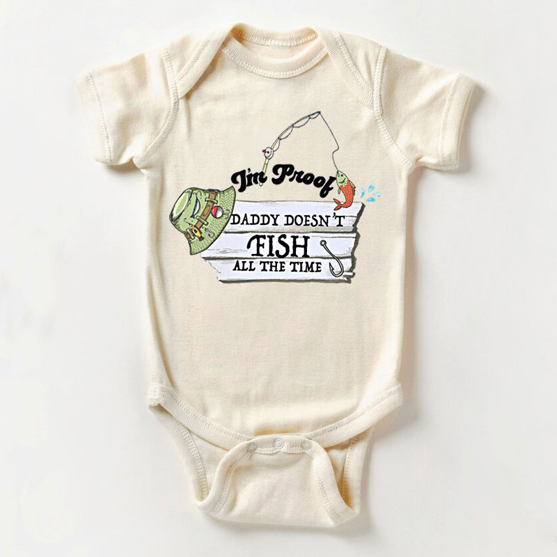 Fishing Pregnancy Announcement, Proof Daddy Doesn't Fish All The Time Buddy Bodysuit