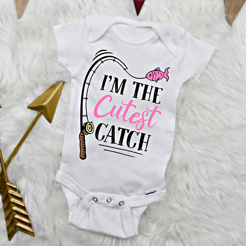 I'm The Cutest Catch Onesies, Baby Shower Bodysuit