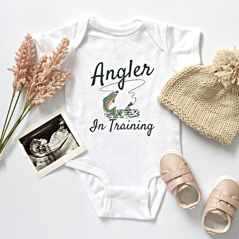 Angler in Training Infant Rib Bodysuit, Pregnancy Announcement