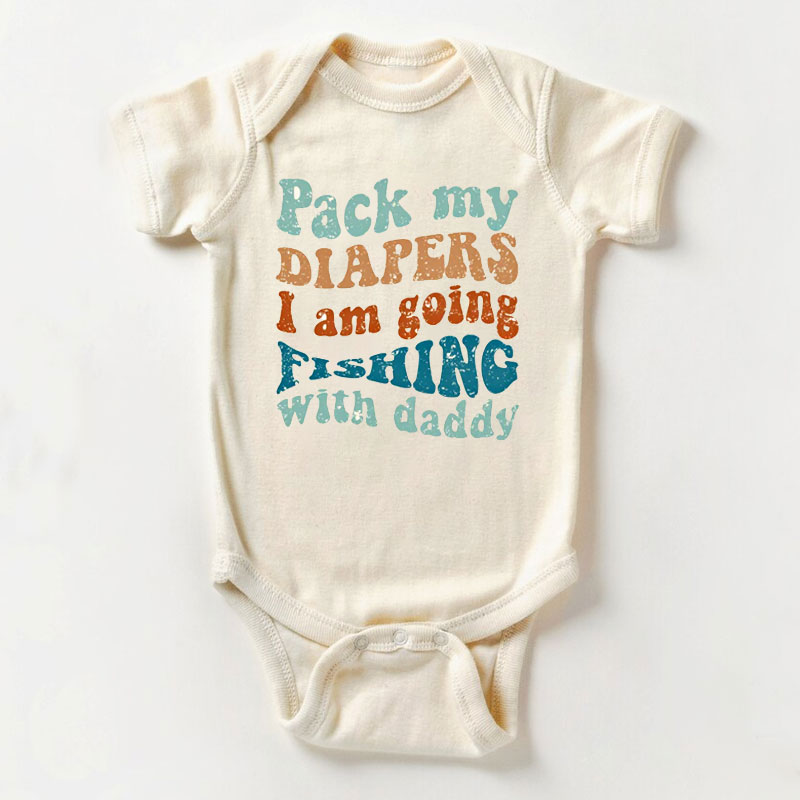 Daddy's Fishing Buddy Bodysuit, New Dad Baby Shirt