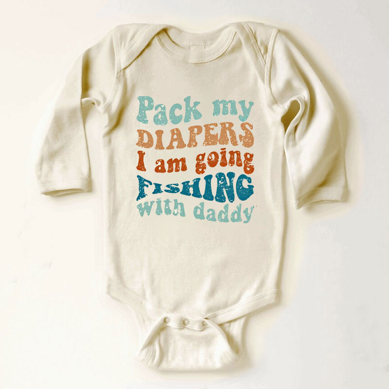 Daddy's Fishing Buddy Bodysuit, New Dad Baby Shirt