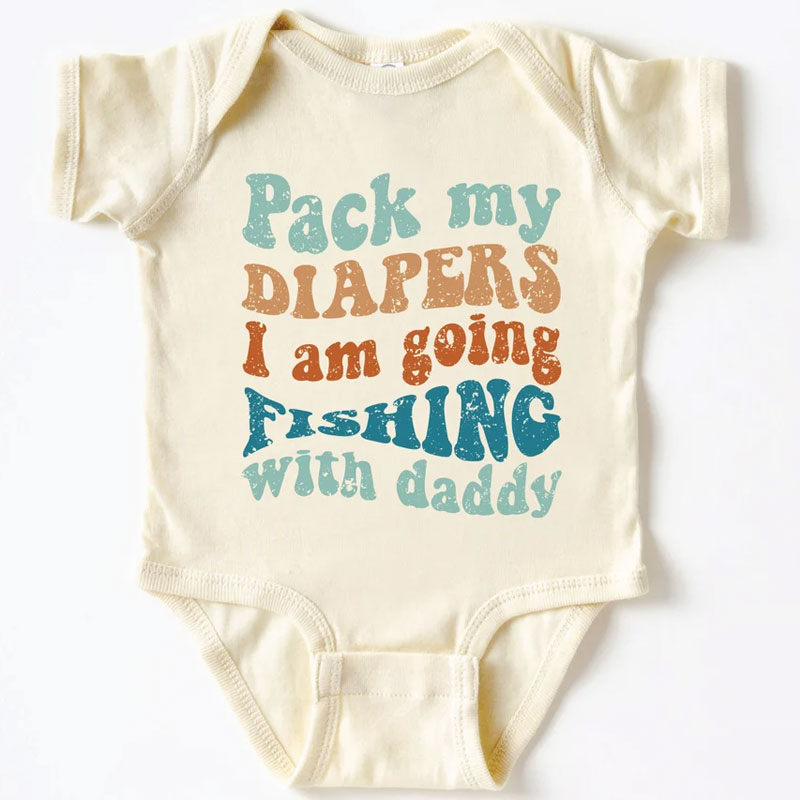 Daddy's Fishing Buddy Bodysuit, New Dad Baby Shirt