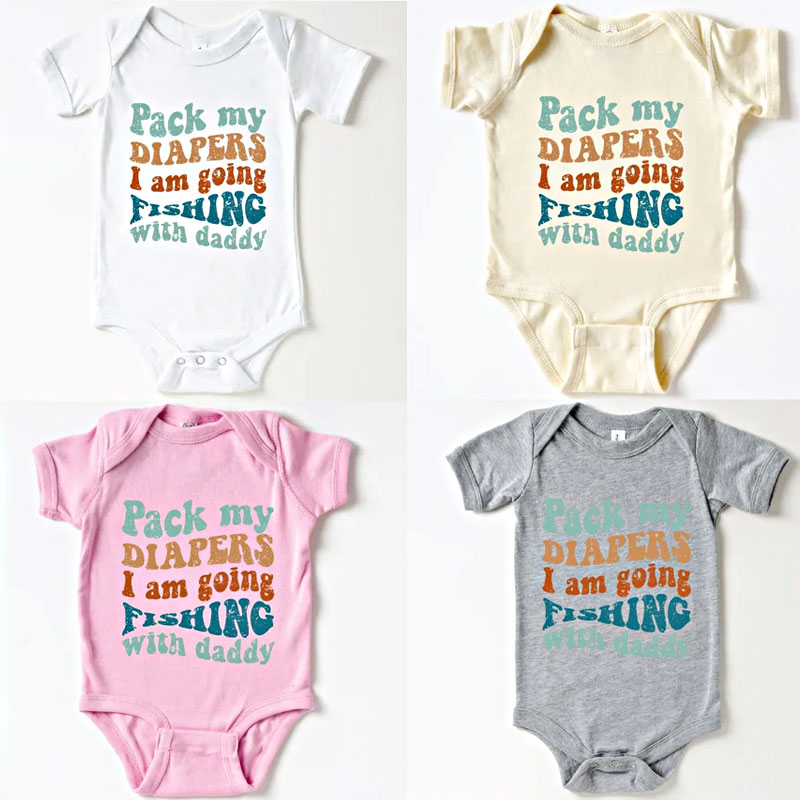 Daddy's Fishing Buddy Bodysuit, New Dad Baby Shirt