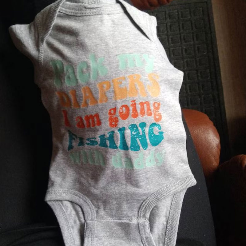 Daddy's Fishing Buddy Bodysuit, New Dad Baby Shirt