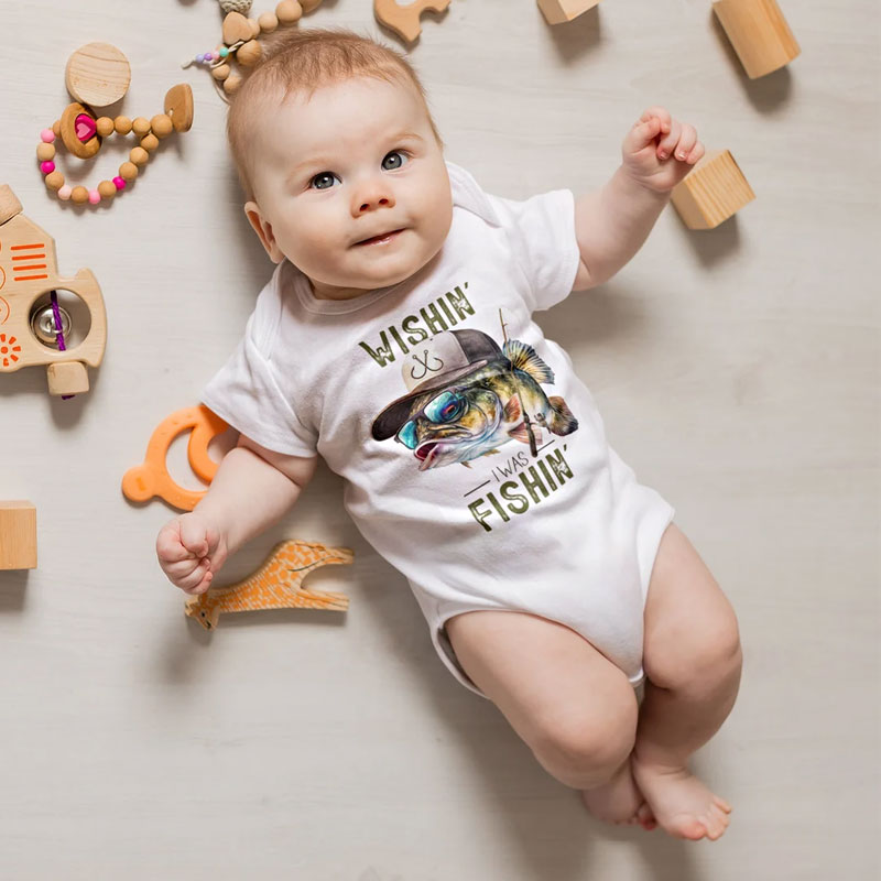 Wishin' I Was Fishin' Baby Going Fishing Outfit 1776