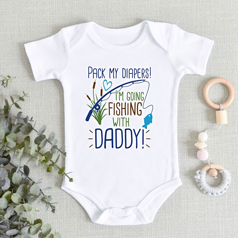 Pack My Diapers I'm Going Fishing With My Uncle Onesie