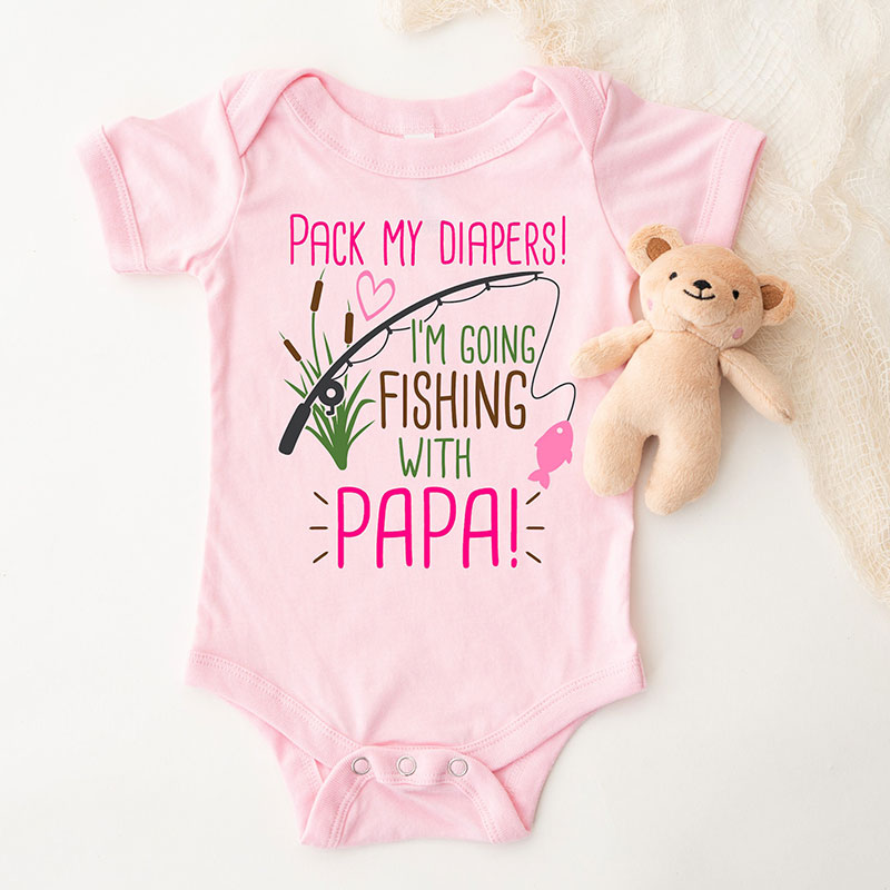 Pack My Diapers I'm Going Fishing With My Uncle Onesie