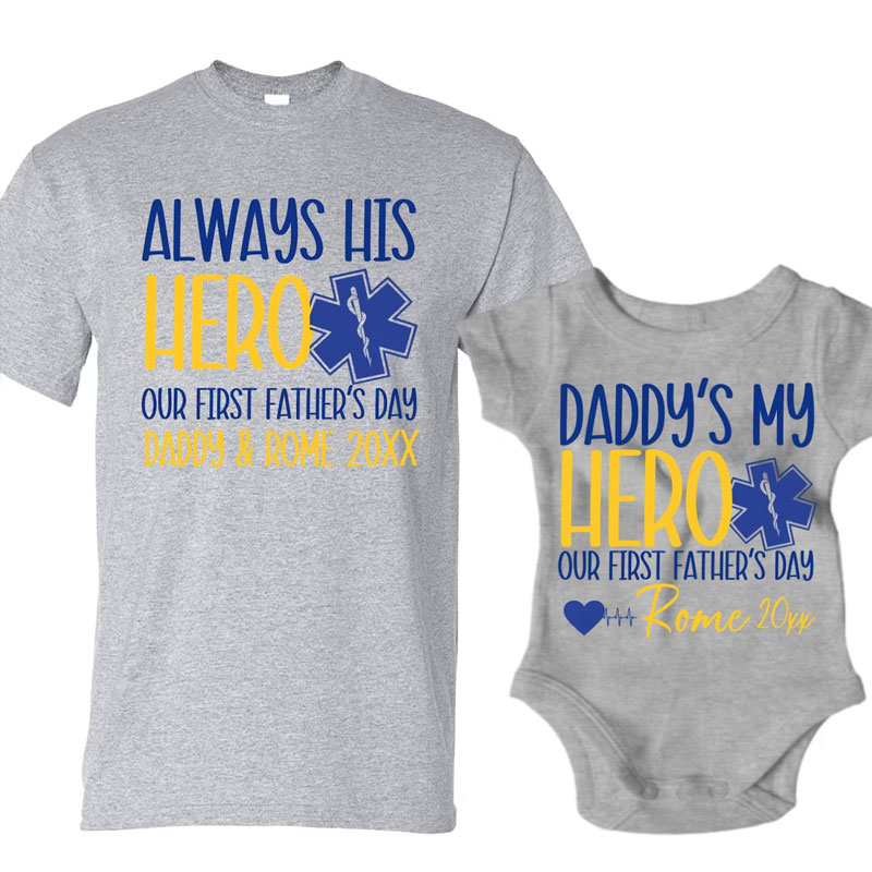 [Adult Tee]PERSONALIZED Paramedic First Fathers Day Shirt