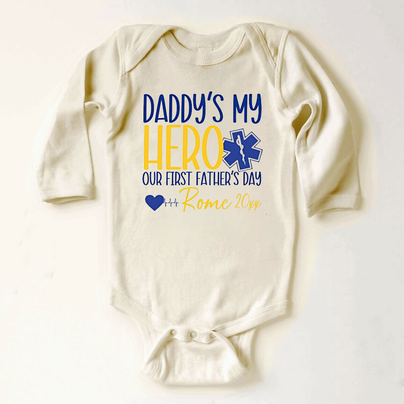 [Baby Bodysuit]Custom OUR FIRST FATHER'S DAY Baby Bodysuit