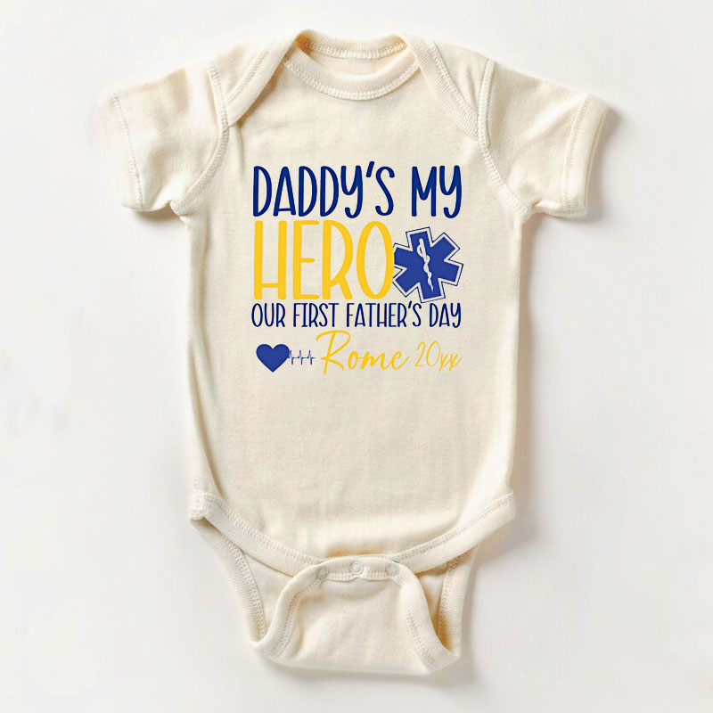 [Baby Bodysuit]Custom OUR FIRST FATHER'S DAY Baby Bodysuit