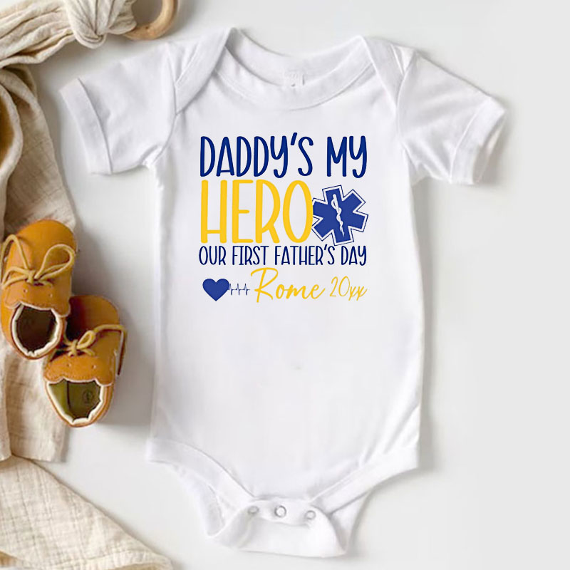 [Baby Bodysuit]Custom OUR FIRST FATHER'S DAY Baby Bodysuit