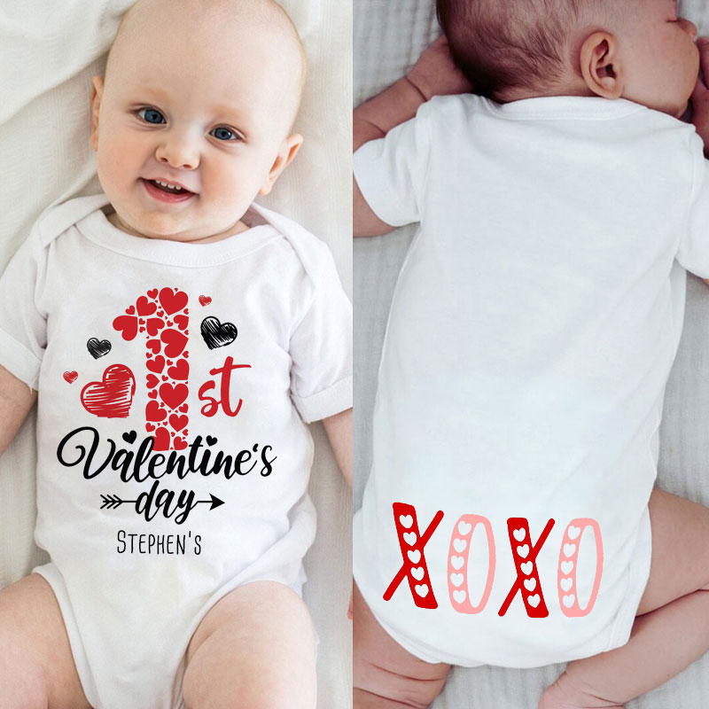 Personalized Baby 1st Valentine's Day Bodysuit