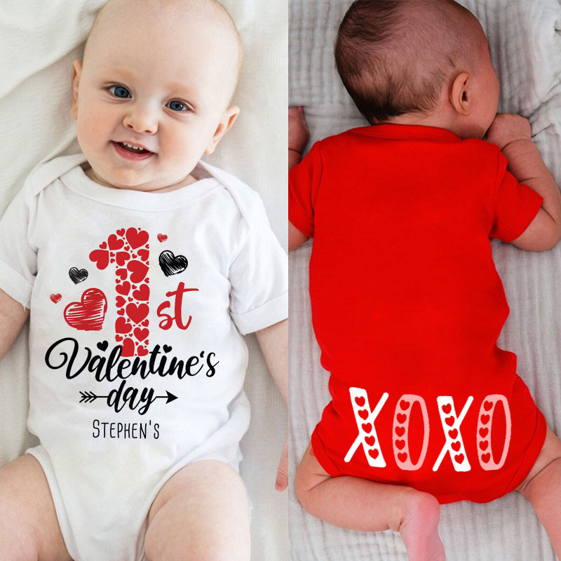 Personalized Baby 1st Valentine's Day Bodysuit
