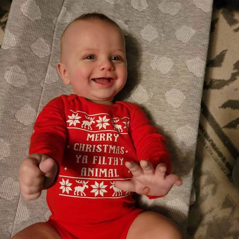 Merry Christmas ya filthy Animal Xmas Infant Bodysuit