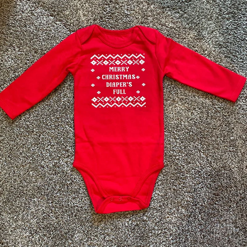 Merry Christmas ya filthy Animal Xmas Infant Bodysuit, Diaper's Full Onesie