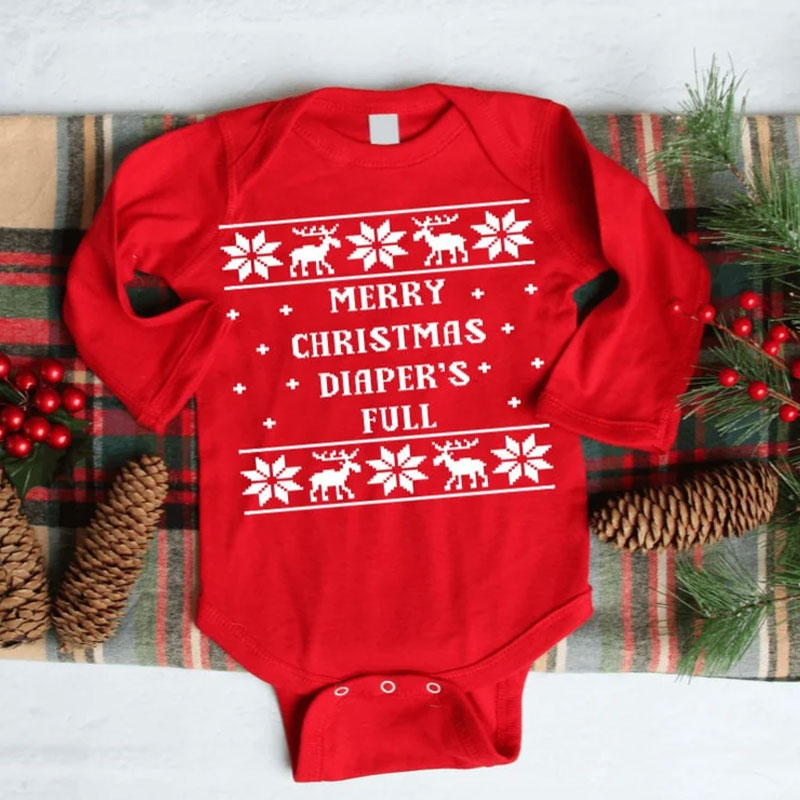 Merry Christmas ya filthy Animal Xmas Infant Bodysuit, Diaper's Full Onesie