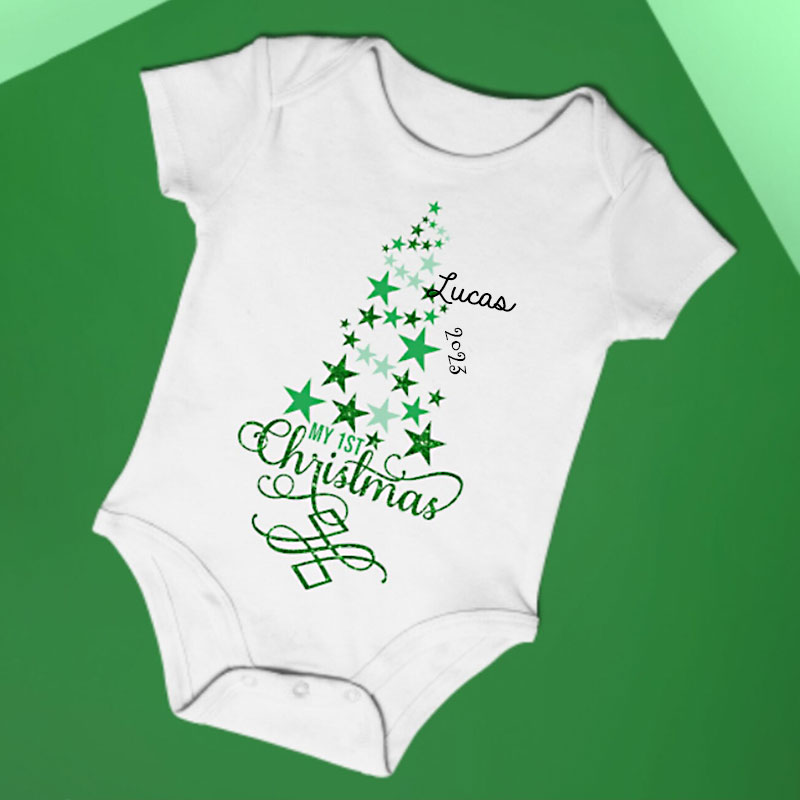 Custom My 1st Christmas Tree Outfit, Baby Christmas Gifts
