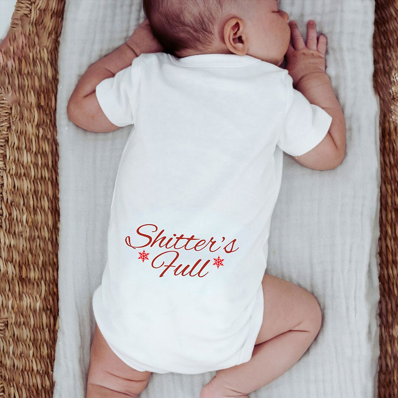 Personalized Baby's First Christmas Onesie, Newborn Xmas Gift