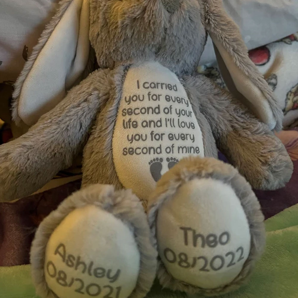 Baby Loss Memorial, Miscarriage Keepsake Flush Bunny