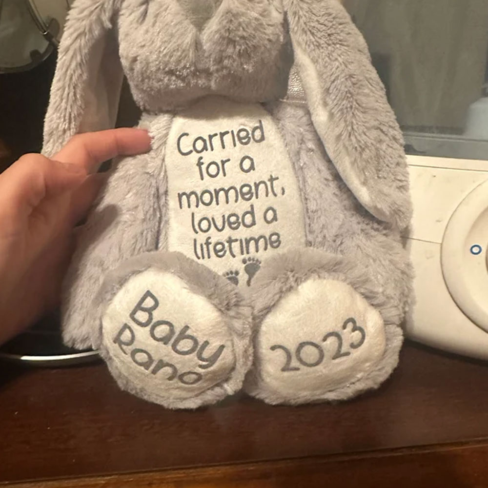Baby Loss Memorial, Miscarriage Keepsake Flush Bunny
