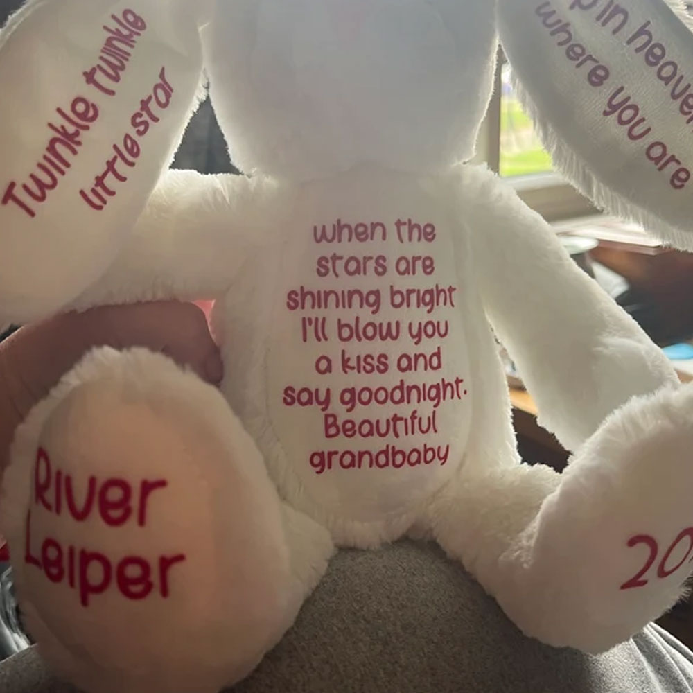 Baby Loss Memorial, Miscarriage Keepsake Flush Bunny