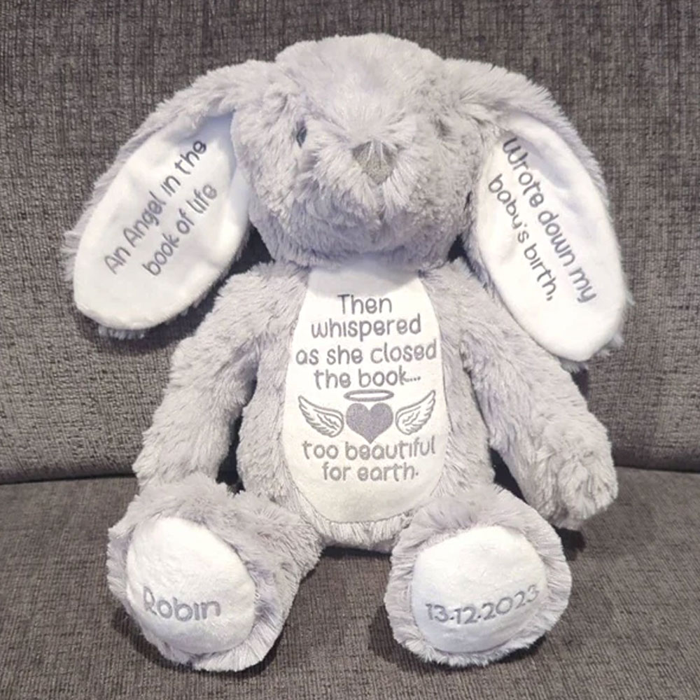 Baby Loss Memorial, Miscarriage Keepsake Flush Bunny