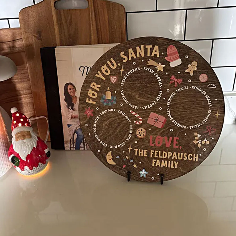 Personalized Christmas Cookie Tray, Kids Christmas Tradition